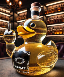 Funny Middle Finger Whiskey Duck Bottle