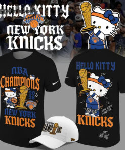 Hello Kitty x New York Knicks 2026 NBA Finals Champs T-Shirt Black