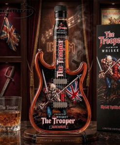 Iron Maidens The Trooper Guitar Shape 2026 Whiskey Bottle Iron Maidens The Trooper Guitar Shape 2026 Whiskey Bottle
