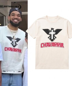 Karl-Anthony Towns in East Hampton Chavarria Eagle Cross Shirt