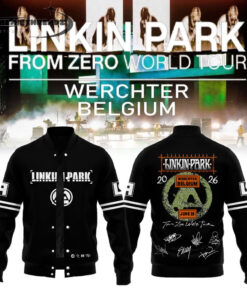 Linkin Park From Zero World Tour to Festivalpark in Werchter, Belgium Baseball Jacket