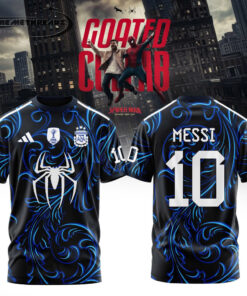 Lionel Messi 10 Argentina x Spider-Man Crossover Blue Swirl Soccer Jersey