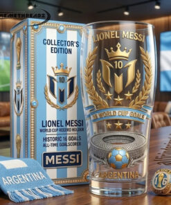 Lionel Messi Argentina Historic 16 World Cup Goals Collector’s Edition Beer Glass