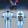 Lionel Messi 10 Argentina x Spider-Man Crossover Blue Swirl Soccer Jersey Lionel Messi 10 Argentina x Spider-Man Crossover Blue Swirl Soccer Jersey