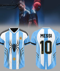 Lionel Messi Argentina Spider-Man Crossover Limited Edition Soccer Jersey
