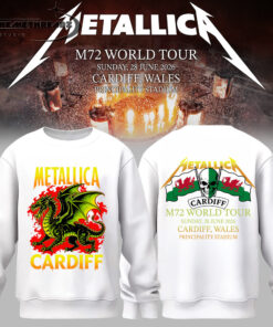 Metallica 2026 M72 World Tour Cardiff, Wales New Version Hoodie/Tee/Sweatshirt