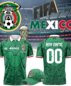 Mexico FIFA World Cup 2026 Disney Mickey Inspired Custom Polo Shirt