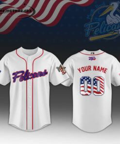 Myrtle Beach Pelicans 4TH OF JULY 250TH Baseball Jersey