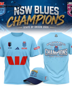 New South Wales Blues 2026 State Of Origin Champions Champions T-Shirt