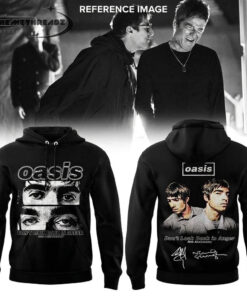 Oasis Don’t Look Back in Anger 30th Signature Limited Black Hoodie & Tee