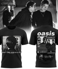Oasis Don’t Look Back in Anger 30th Signature Limited Special Black Hoodie & Tee