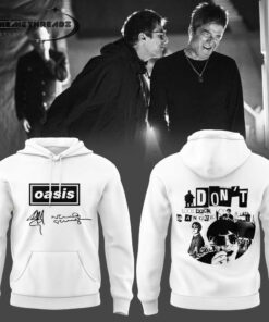 Oasis Don’t Look Back in Anger 30th Signature Limited White Hoodie & Tee