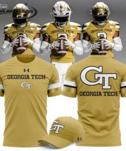 Official Georgia Tech Football 2026 New Old Gold Hoodie & Tee Official Georgia Tech Football 2026 New Old Gold Hoodie & Tee