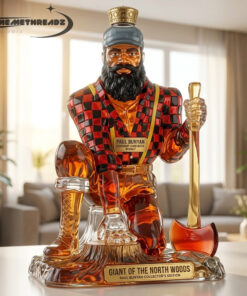 Paul Bunyan Collectible Commemorative Black Rum Collector’s Edition Whiskey Bottle