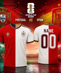Portugal Vs Spain World Cup 2026 Split Soccer Jersey