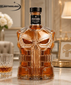 Punisher Skull Tactical Armor Whiskey Bottle – Limited Edition