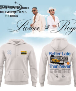 Romeo Santos & Prince Royce Mejor Tarde Que Nunca Tour 2026 Hoodie and Tee