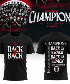 Stade Toulousain Rugby 2026 4-In-A-Row Champions T-Shirt