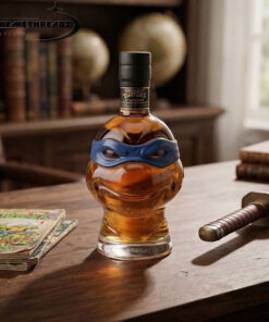 Teenage Mutant Ninja Turtles Leonardo 35th Anniversary Head Shaped Whiskey Bottle Decanter