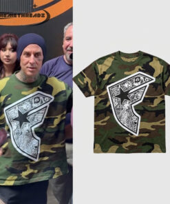 Travis Barker Famous Stars and Straps Camo At The Blink-182 Day In Los Angeles T-Shirt