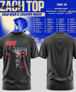 Zach Top – Cold Beer & Country Music Tour ’26 Limited 2D Tshirt Zach Top – Cold Beer & Country Music Tour ’26 Limited 2D Tshirt