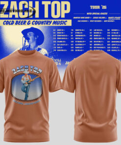 Zach Top – Cold Beer & Country Music Tour ’26 Limited 2D Tshirt