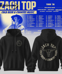Zach Top – Cold Beer & Country Music Tour ’26 Limited Hoodie