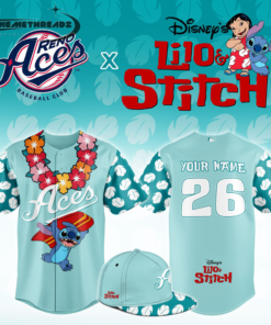 Reno Aces x Lilo Stitch Night Limited Custom Baseball Jersey