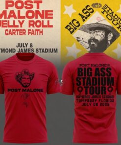 Post Malone x Tampa Bay Buccaneers Big Ass Stadium Tour 2026 T-Shirt