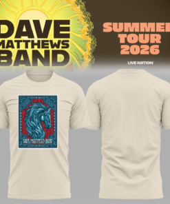 Dave Matthews Band Summer Tour 2026 At Saratoga Springs,NY 2D T-Shirt