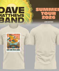 Dave Matthews Band Summer Tour 2026 At Saratoga Springs,NY 2D T-Shirt