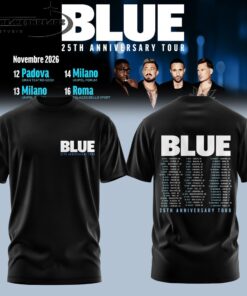BLUE 25TH ANNIVERSARY TOUR Black T-shirt