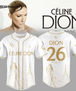 CELÍNE DION: LIVE IN PARIS 2026 “White Symphony” Baseball Jersey